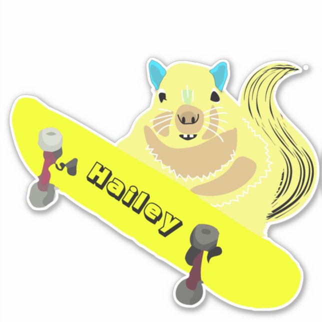 Pegatina Naughty Squirrel #186 Hailey Skateboarding (Anverso)