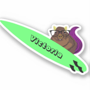 Pegatina Naughty Squirrel #1981 Surfing