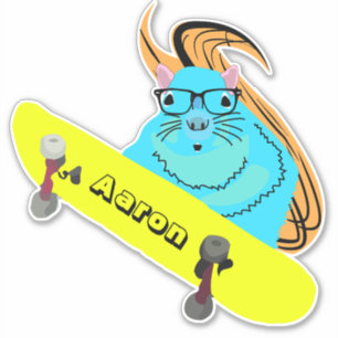 Pegatina Naughty Squirrel #199 Skateboarding