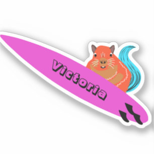 Pegatina Naughty Squirrel #2042 Surfing