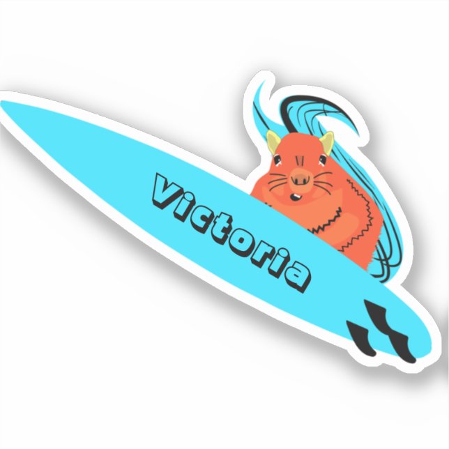 Pegatina Naughty Squirrel #2077 Surfing (Anverso)