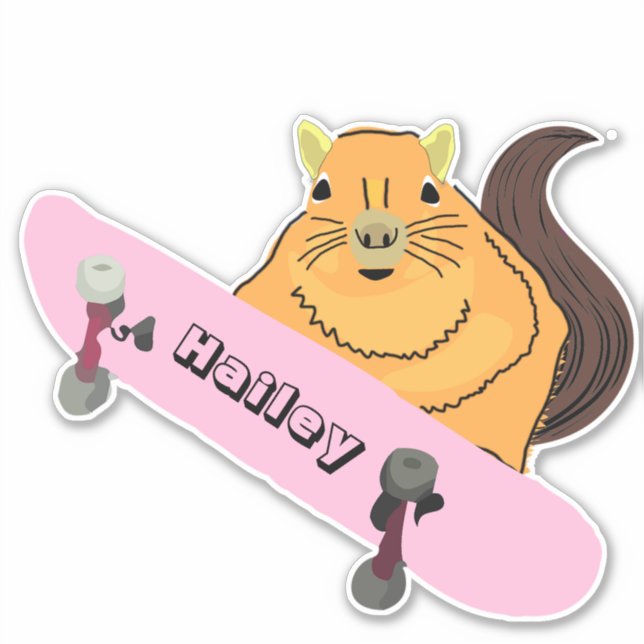 Pegatina Naughty Squirrel #223 Hailey Skateboarding (Anverso)