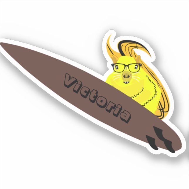 Pegatina Naughty Squirrel #2266 Surfing (Anverso)