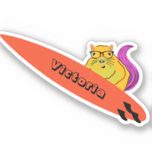 Pegatina Naughty Squirrel #2288 Surfing