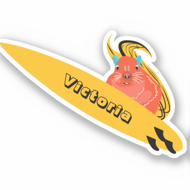 Pegatina Naughty Squirrel #2310 Surfing (Anverso)