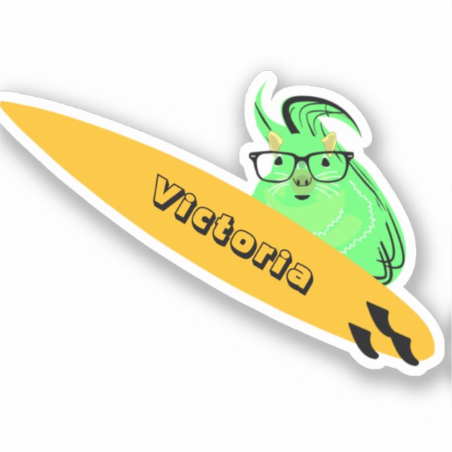 Pegatina Naughty Squirrel #2325 Surfing (Anverso)