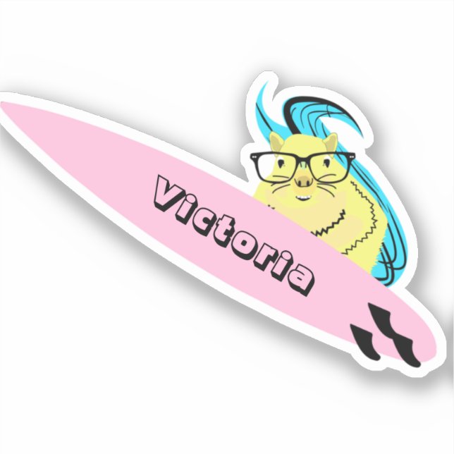 Pegatina Naughty Squirrel #2334 Surfing (Anverso)