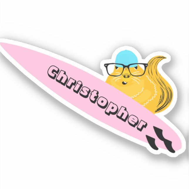 Pegatina Naughty Squirrel #237 Surfing (Anverso)
