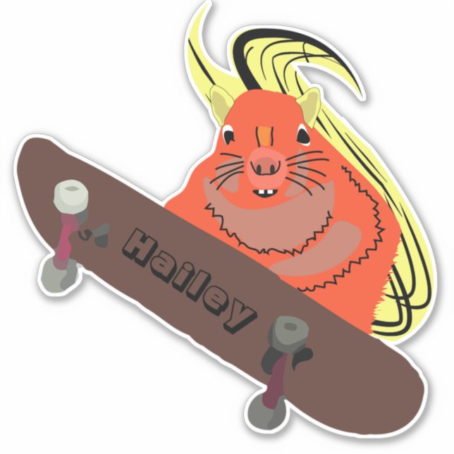 Pegatina Naughty Squirrel #241 Hailey Skateboarding (Anverso)