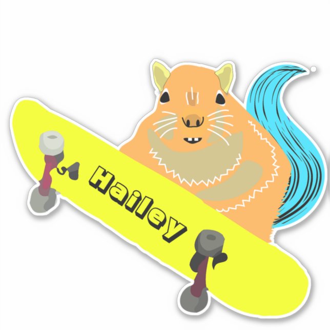 Pegatina Naughty Squirrel #273 Hailey Skateboarding (Anverso)