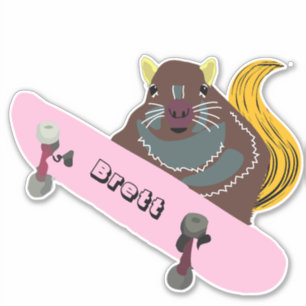 Pegatina Naughty Squirrel #291 Brett Skateboarding