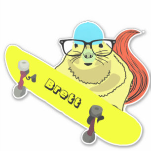 Pegatina Naughty Squirrel #295 Brett Skateboarding