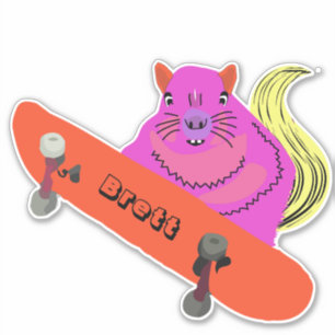 Pegatina Naughty Squirrel #298 Brett Skateboarding