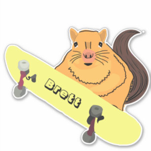 Pegatina Naughty Squirrel #307 Brett Skateboarding