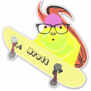 Pegatina Naughty Squirrel #320 Skateboarding