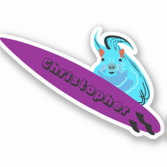 Pegatina Naughty Squirrel #377 Surfing (Anverso)