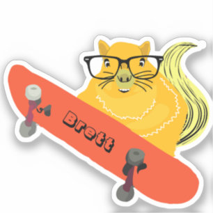 Pegatina Naughty Squirrel #382 Brett Skateboarding