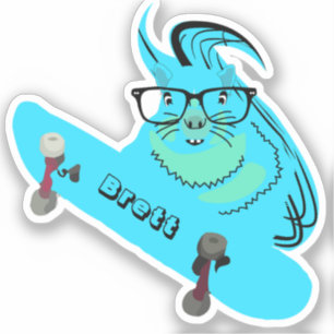 Pegatina Naughty Squirrel #389 Skateboarding