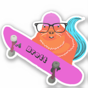 Pegatina Naughty Squirrel #426 Brett Skateboarding