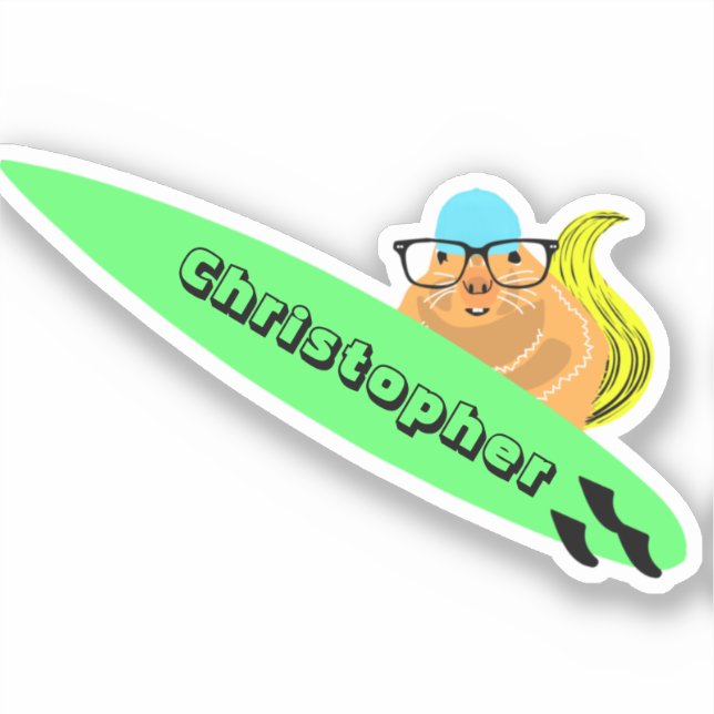 Pegatina Naughty Squirrel #427 Surfing (Anverso)