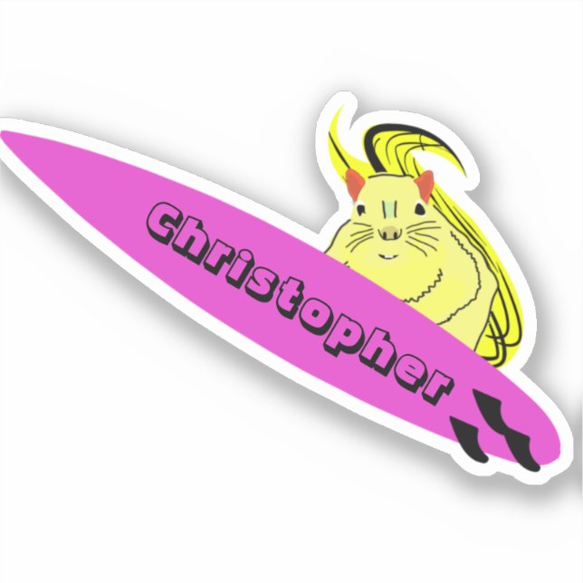 Pegatina Naughty Squirrel #527 Surfing (Anverso)