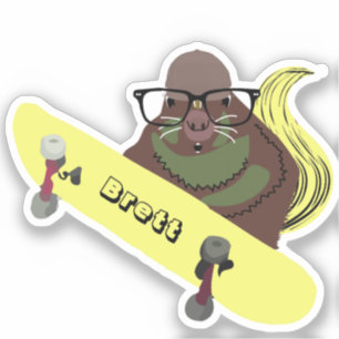 Pegatina Naughty Squirrel #601 Brett Skateboarding