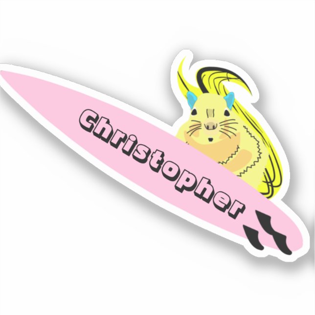 Pegatina Naughty Squirrel #616 Surfing (Anverso)