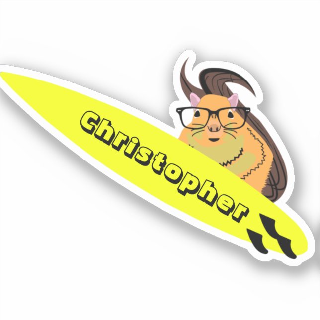 Pegatina Naughty Squirrel #676 Surfing (Anverso)