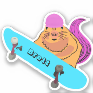 Pegatina Naughty Squirrel #727 Brett Skateboarding