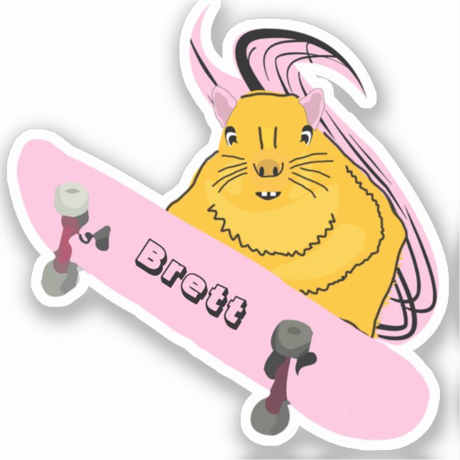 Pegatina Naughty Squirrel #734 Brett Skateboard (Anverso)