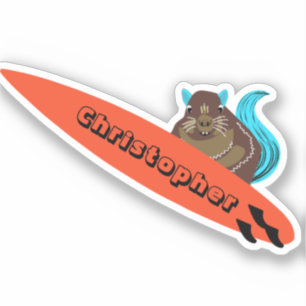 Pegatina Naughty Squirrel #799 Surfing