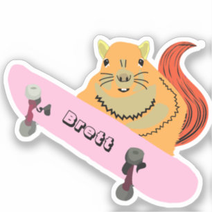 Pegatina Naughty Squirrel #823 Brett Skateboarding