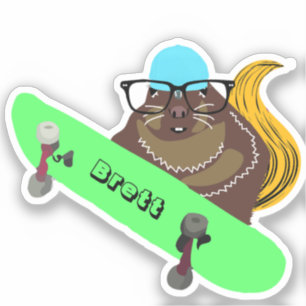 Pegatina Naughty Squirrel #837 Brett Skateboarding