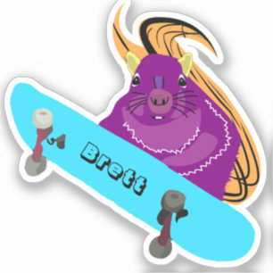 Pegatina Naughty Squirrel #854 Brett Skateboarding
