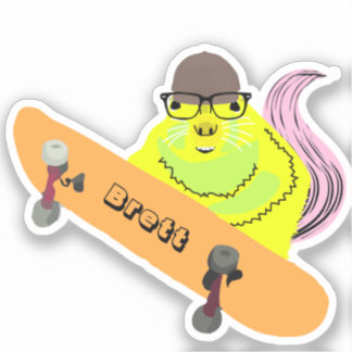 Pegatina Naughty Squirrel #870 Brett Skateboarding