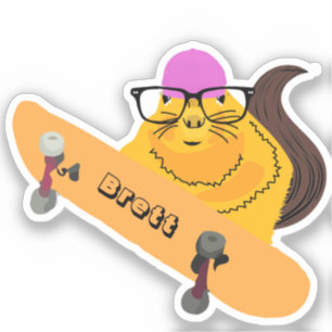 Pegatina Naughty Squirrel #886 Brett Skateboarding