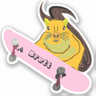 Pegatina Naughty Squirrel #912 Brett Skateboarding