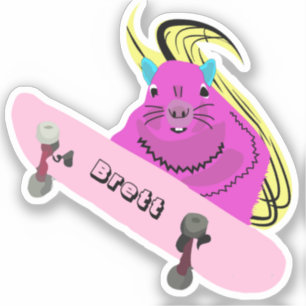 Pegatina Naughty Squirrel #917 Brett Skateboarding