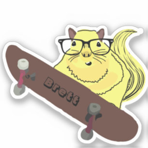 Pegatina Naughty Squirrel #932 Brett Skateboarding