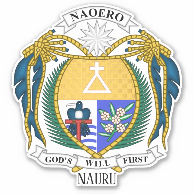 Pegatina Nauru National Emblem Patriotic (Anverso)