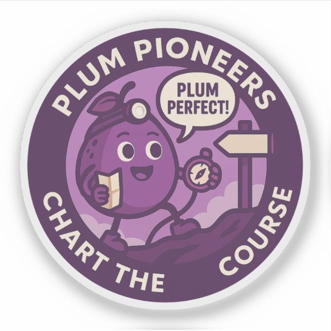 Pegatina Navegación Exploradora Plum Perfect (Anverso)