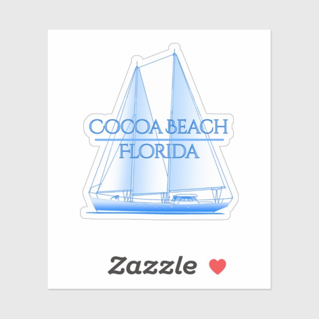 Pegatina Navegador Náutico Cocoa Beach (Hoja)