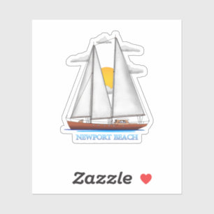 Pegatina Navegador náutico costero de Newport Beach