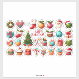 Pegatina Navidad moderna y elegante 
