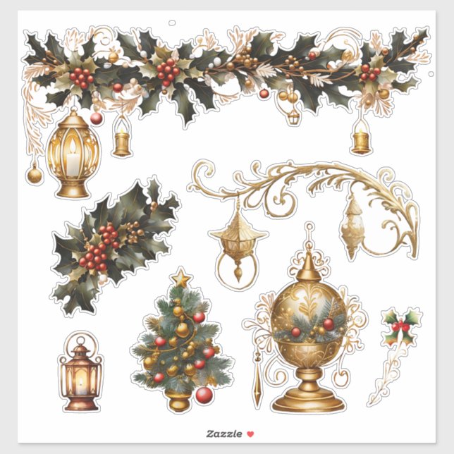 Pegatina Navidades_13 Personalizado-Pegatina de vinilo de c (Hoja)