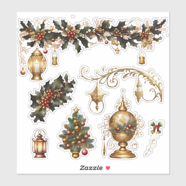 Pegatina Navidades_13 Personalizado-Pegatina de vinilo de c (Hoja)