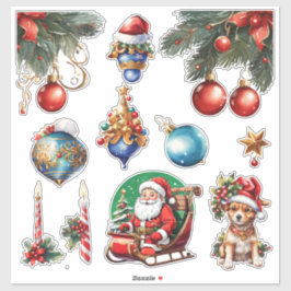 Pegatina Navidades_6 Personalizado-Pegatina de vinilo de co
