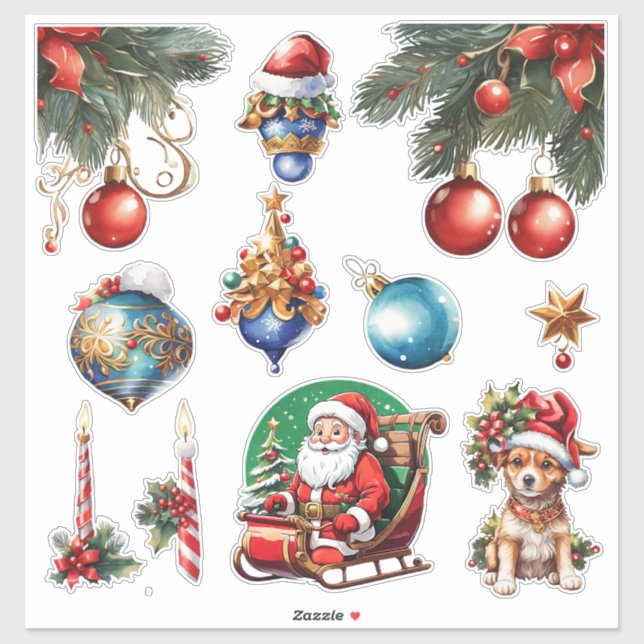 Pegatina Navidades_6 Personalizado-Pegatina de vinilo de co (Hoja)