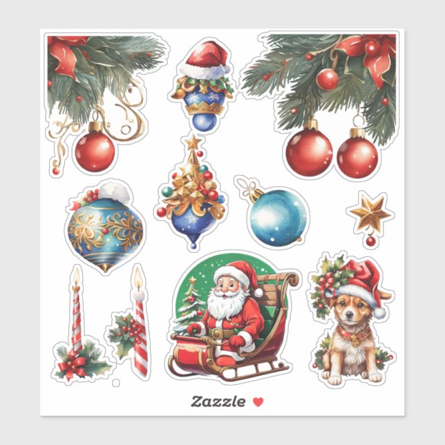 Pegatina Navidades_6 Personalizado-Pegatina de vinilo de co (Hoja)