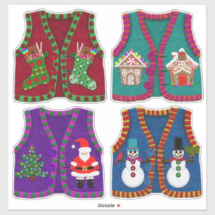 Pegatina Navidades Adorables Tacky Vests
